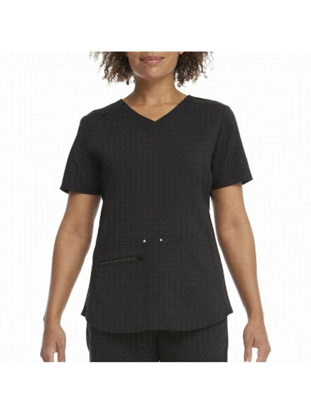 Scrubstar Women's Ultimate Polyester/Rayon Blend Black Scrub Top - Small